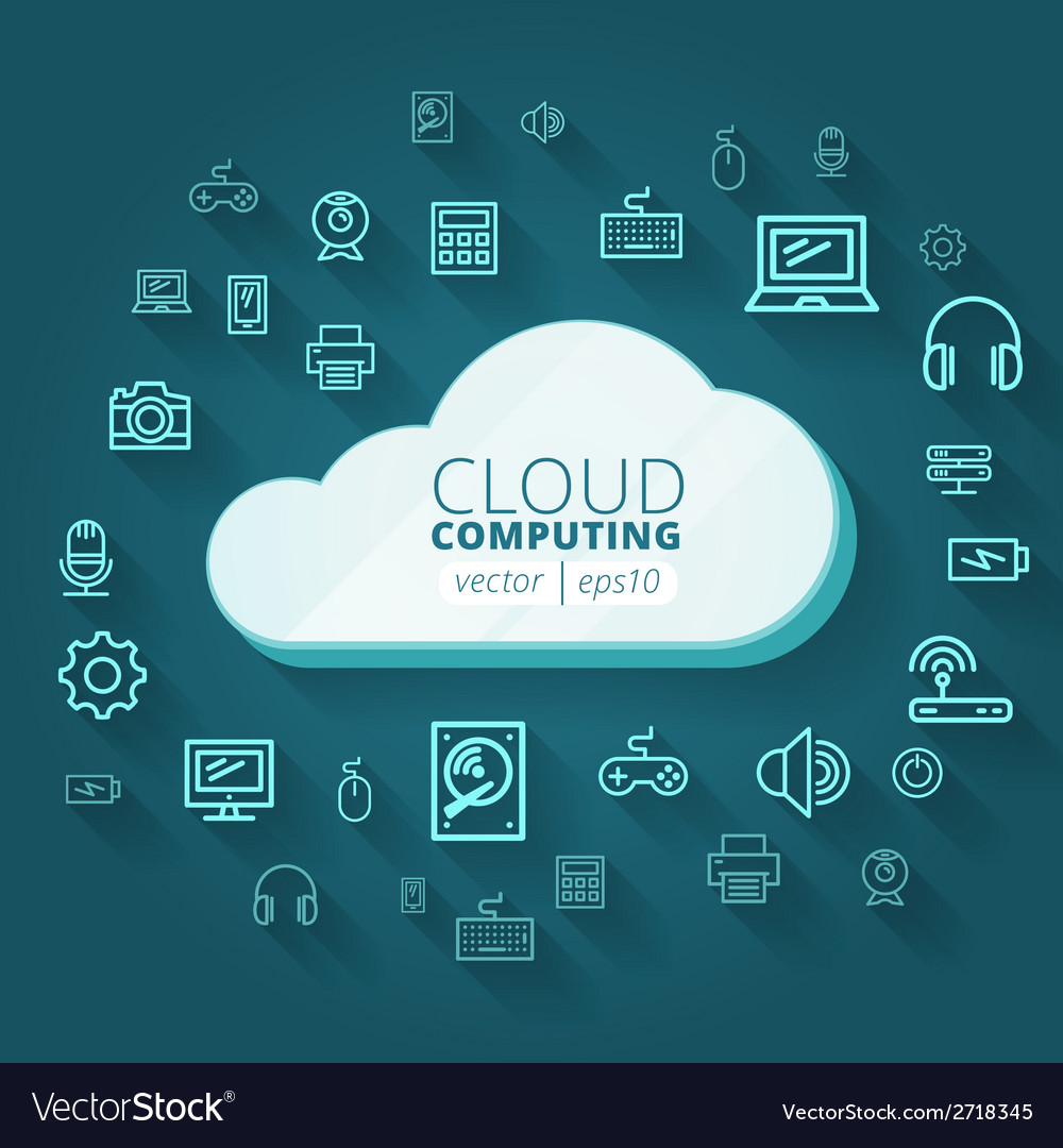 Cloud Network Icons - Abstract