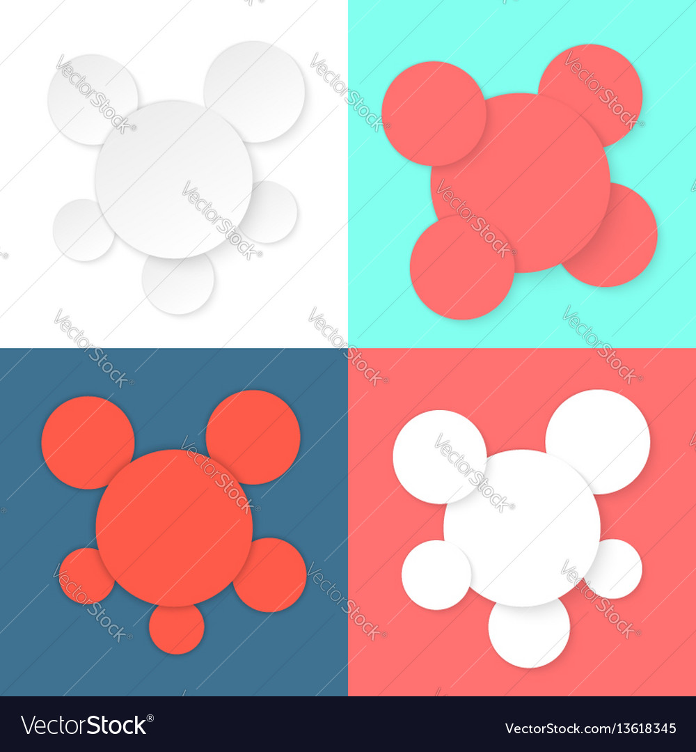 Colored different circles template