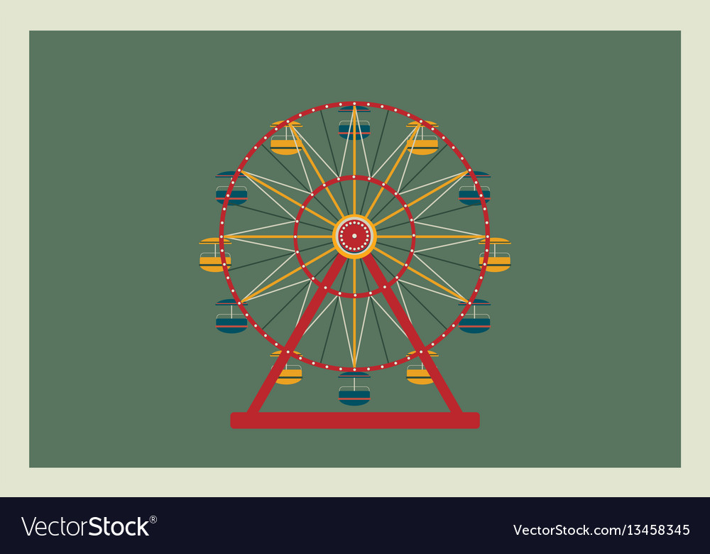 Ferris wheel element for your Royalty Free Vector Image