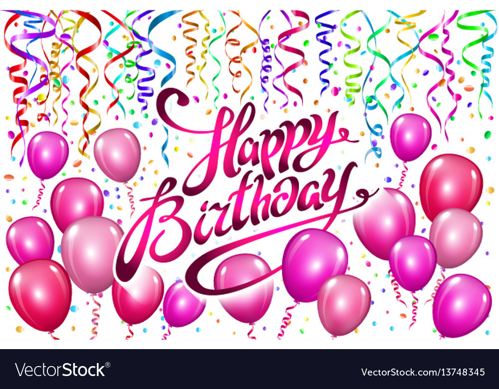 Happy birthday typography design for greeting Vector Image