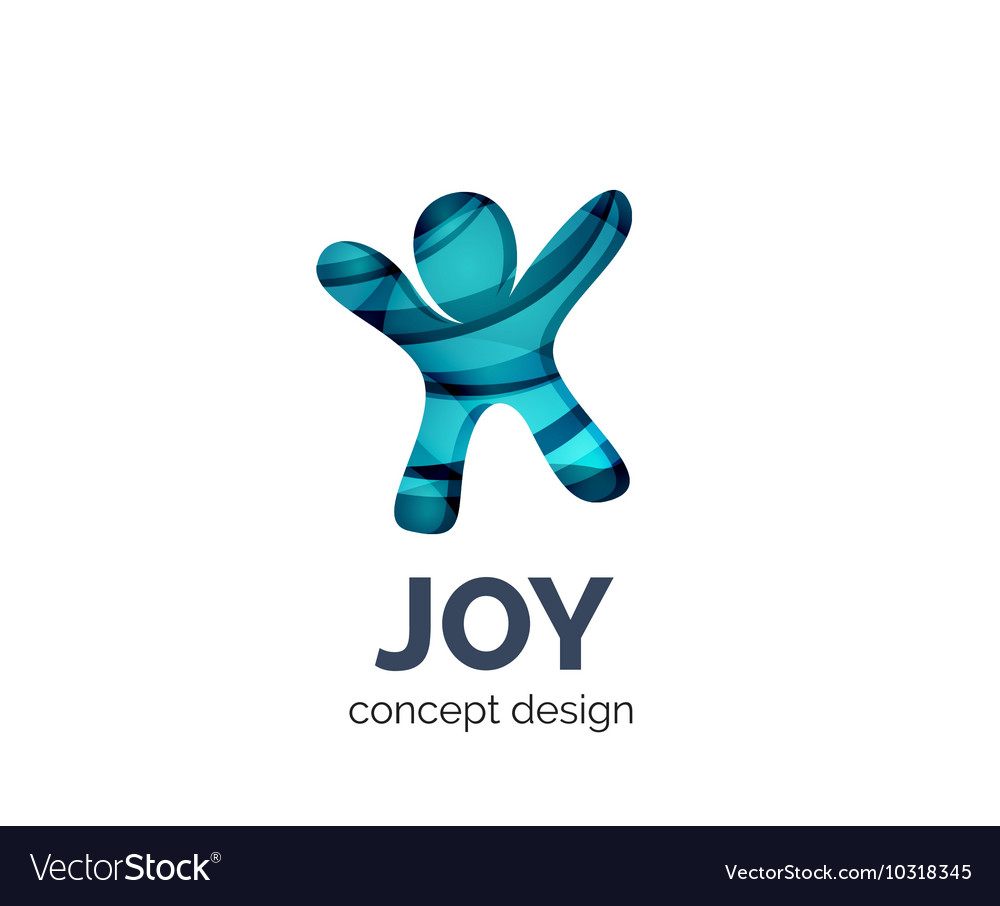 Happy person logo business branding icon