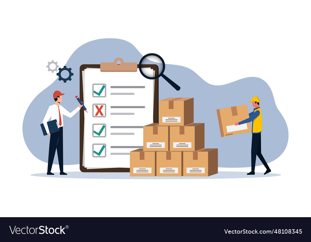 Inventory control system concept professional Vector Image