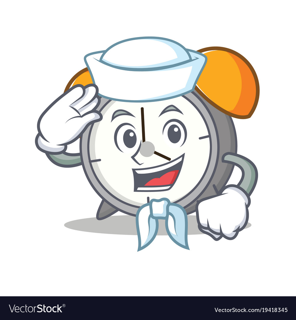 Sailor alarm clock character cartoon