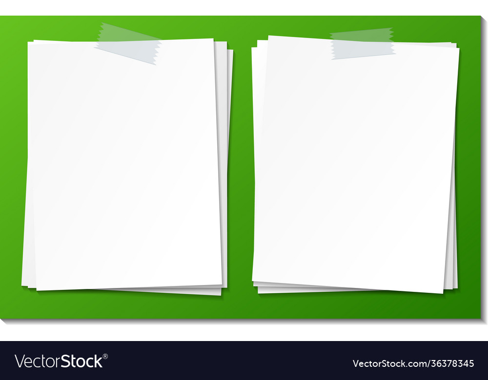 Set empty sticky note paper template