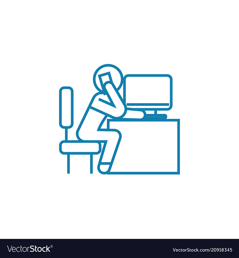 Study of the issue linear icon concept Royalty Free Vector