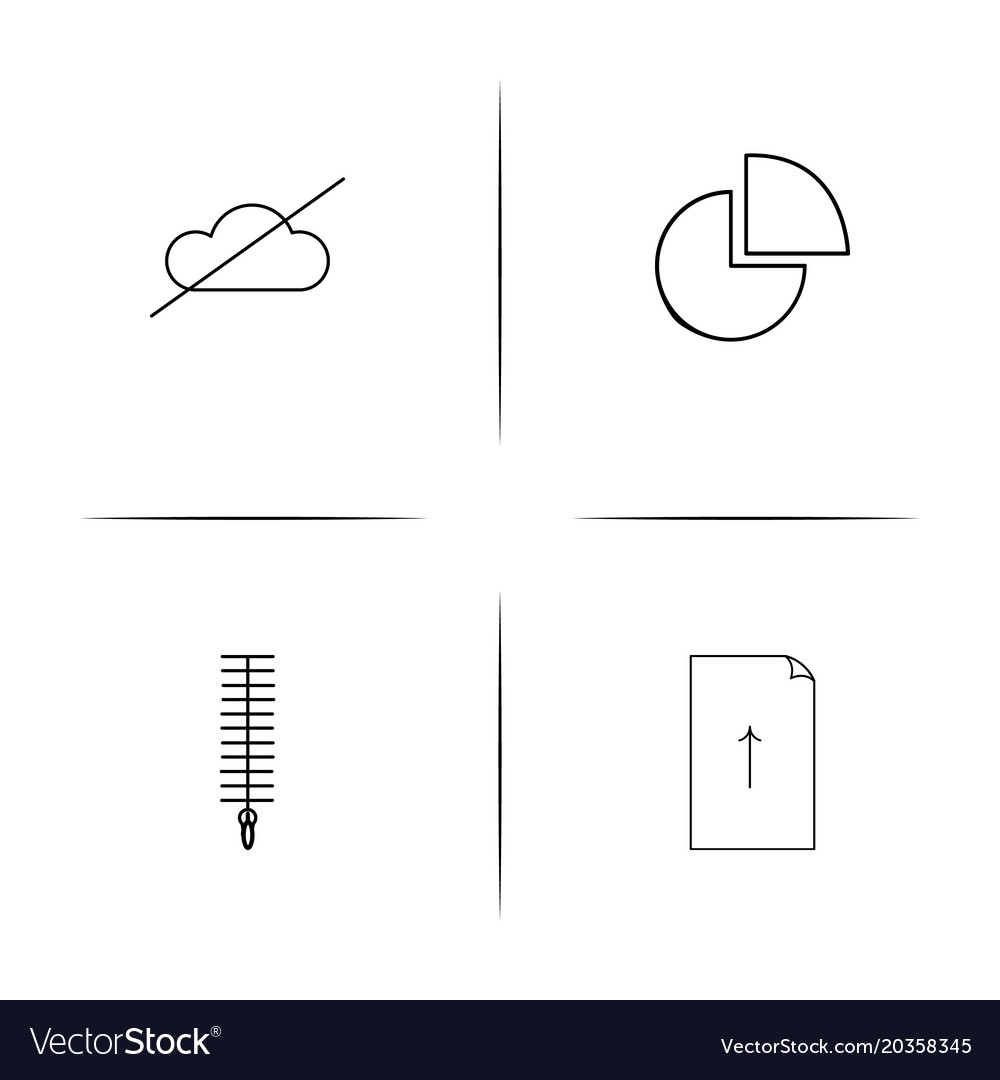 Web and text simple linear icon setsimple outline