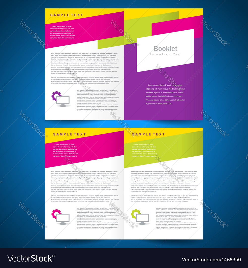 booklet catalog brochure folder colorful line vector image