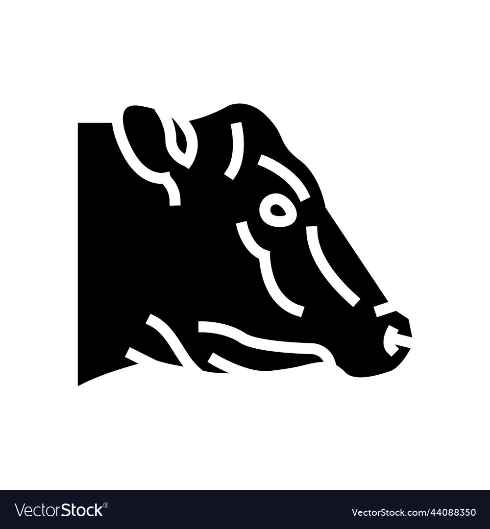 Cow animal zoo glyph icon