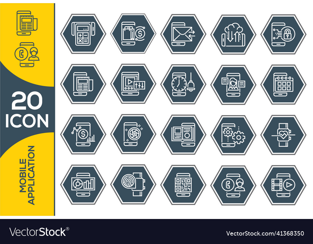 General basic icon symbol phone application user