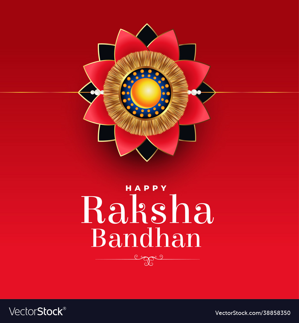 Happy raksha bandhan wishes festival red Vector Image