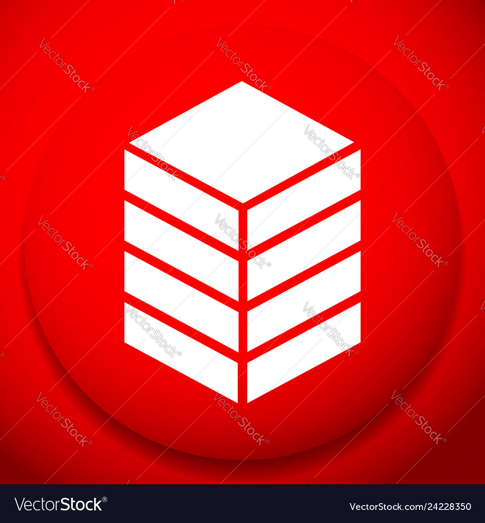 Icon with tower rack storage container datacenter Vector Image Icon with tower rack storage container datacenter