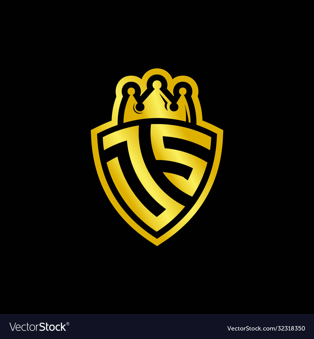 Js monogram logo with shield and crown style