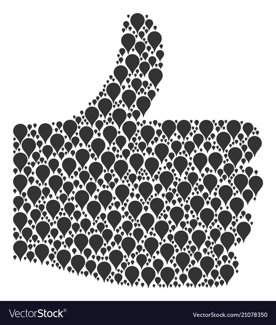 Ok collage of map pointer icons vector image Ok collage of map pointer icons