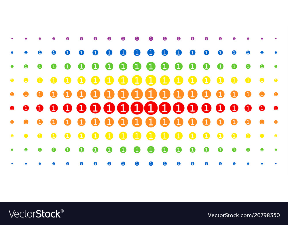 One coin spectrum halftone pattern