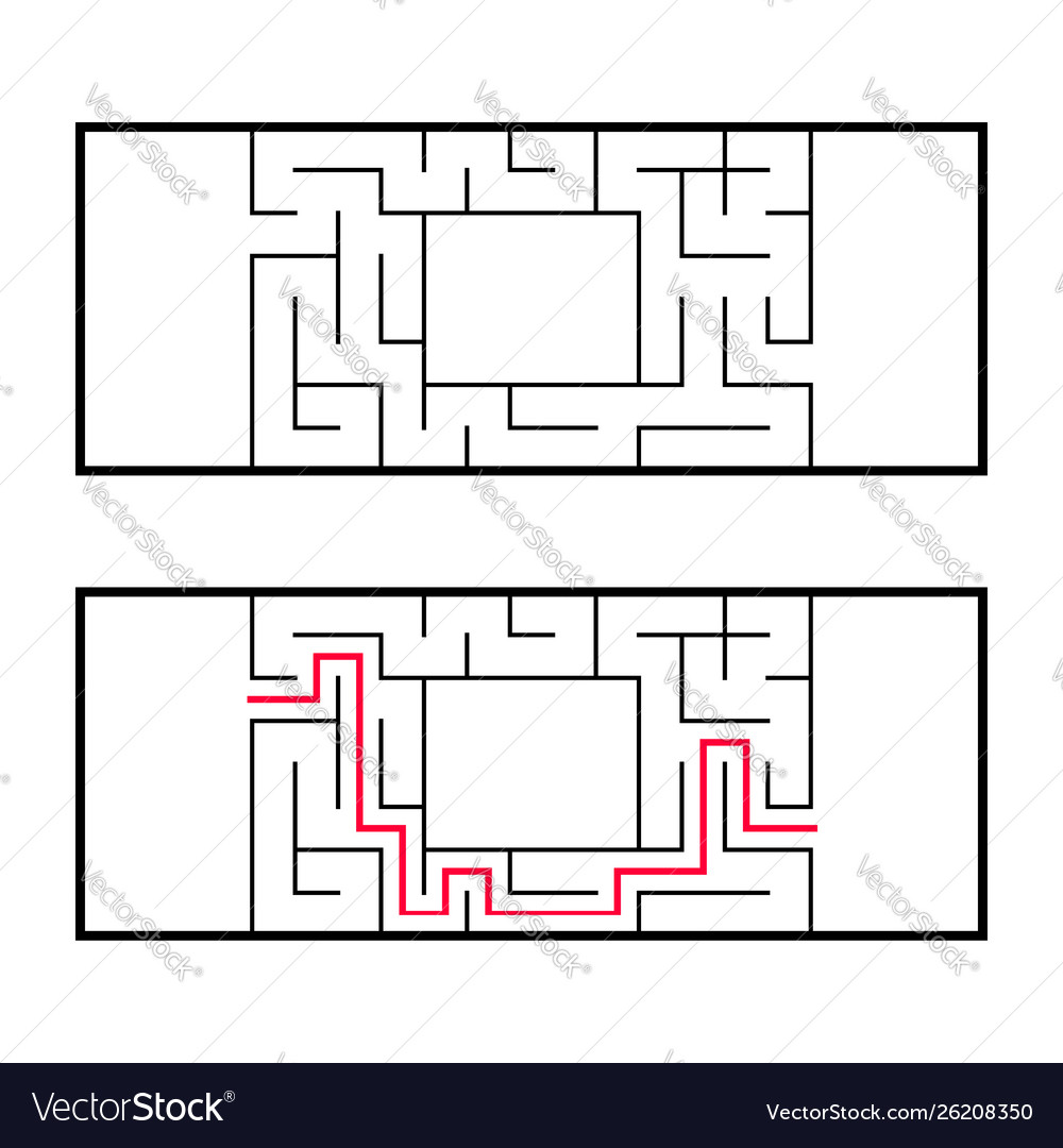 Rectangular labyrinth maze an interesting Vector Image