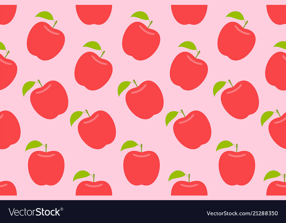 Seamless pattern with apple