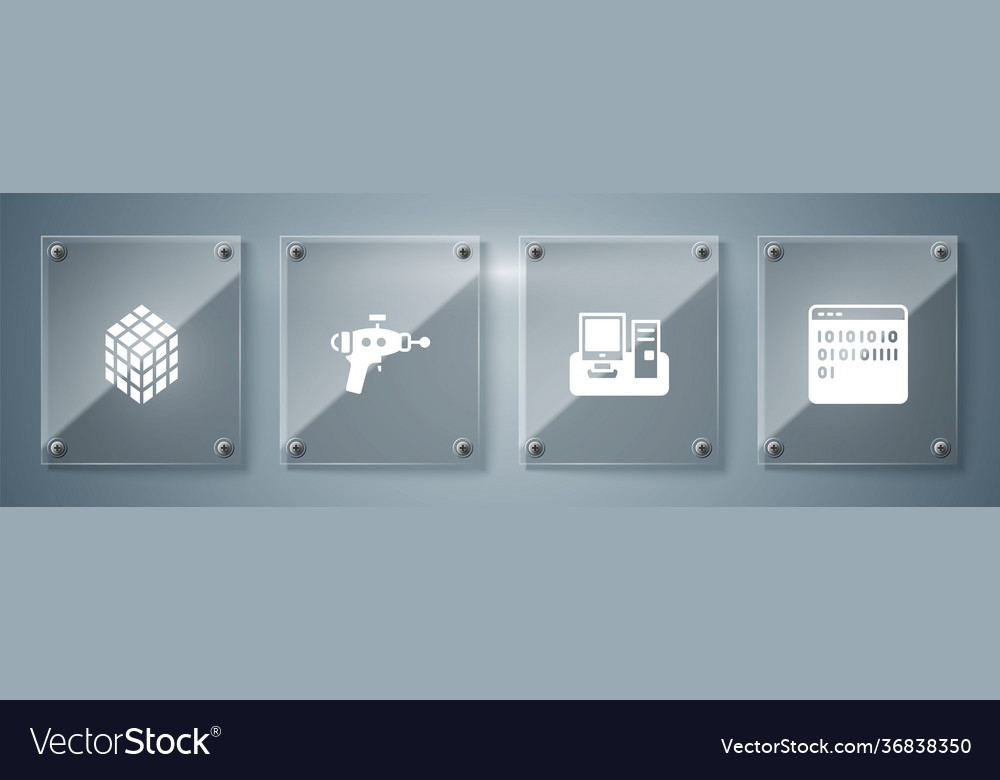 Set binary code monitor with keyboard ray gun