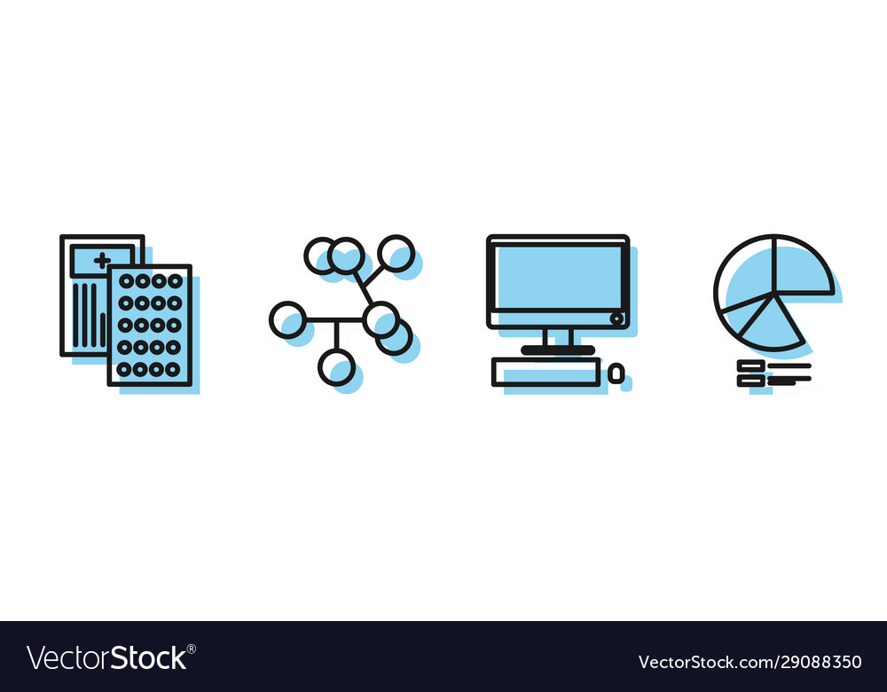 Set line computer monitor with keyboard and mouse
