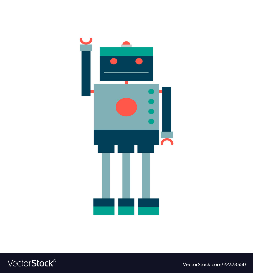 Set of robots in cartoon style isolated Royalty Free Vector