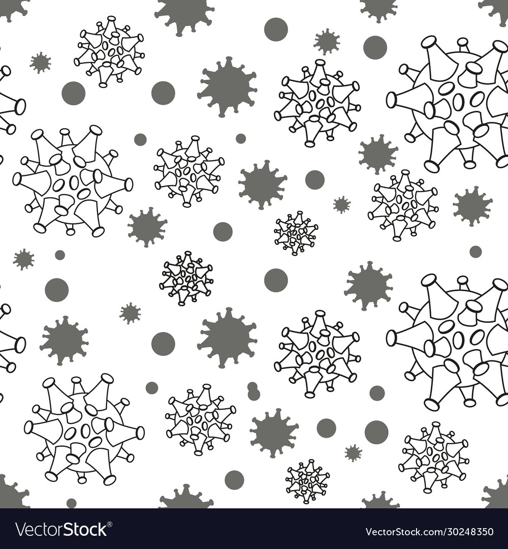 Simple seamless pattern with bacteria vector image Simple seamless pattern with bacteria