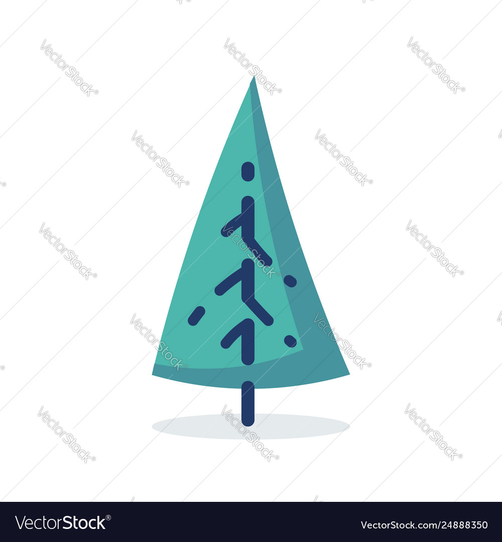 Simple tree icon in flat style vector image Simple tree icon in flat style