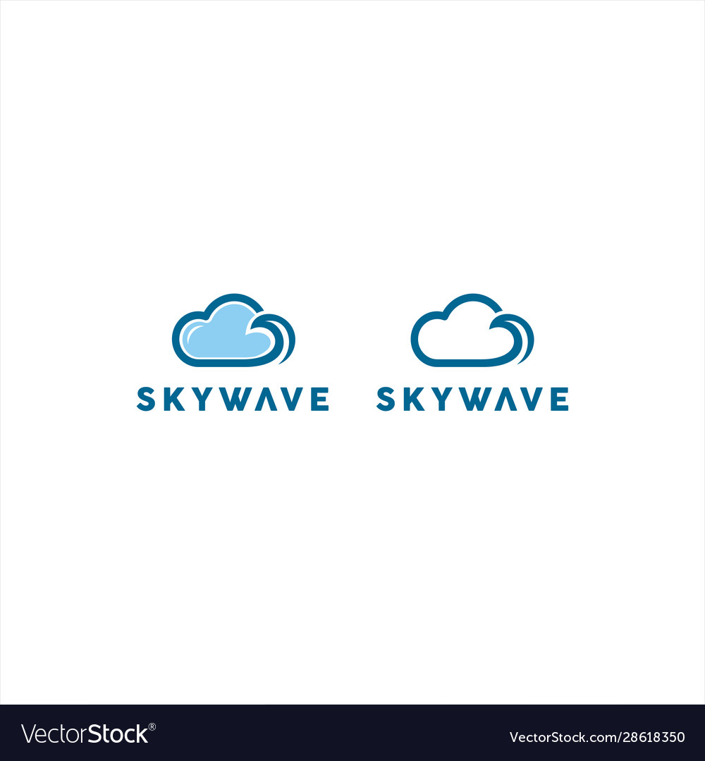 Sky wave logo template design