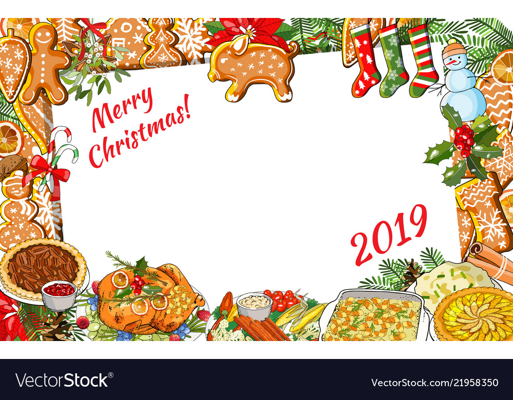 Traditional christmas greeting template