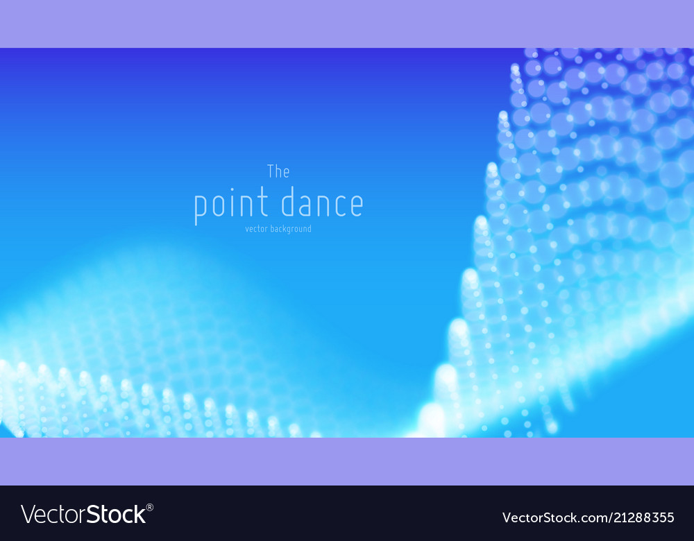 Abstrakte blaue Teilchenwellenpunkte Array vector image Abstrakte blaue Teilchenwellenpunkte Array