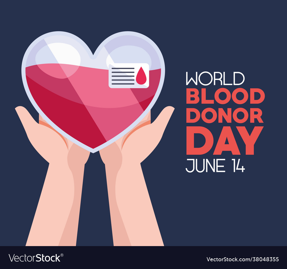 Blood donor day message Royalty Free Vector Image