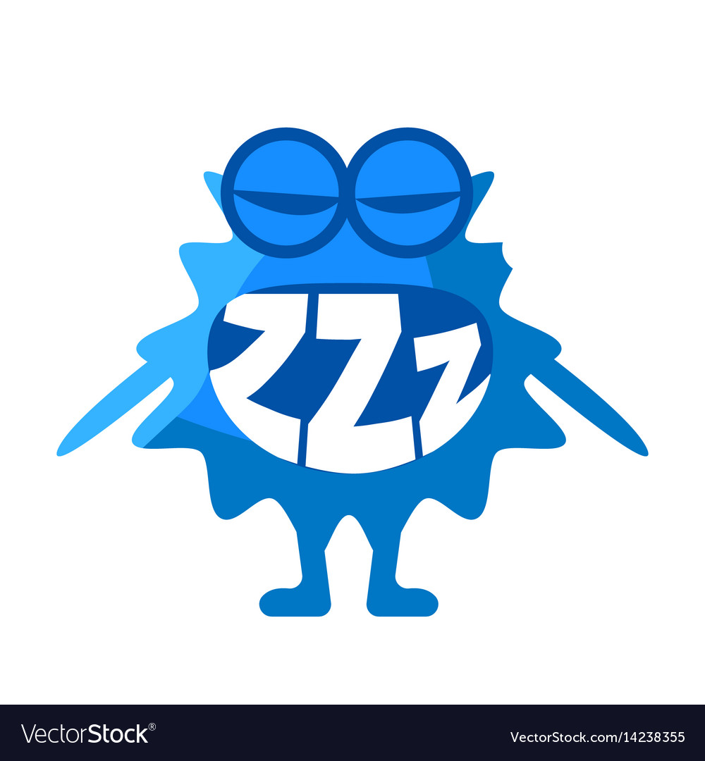 Blue blob sagen zzz cute emoji charakter