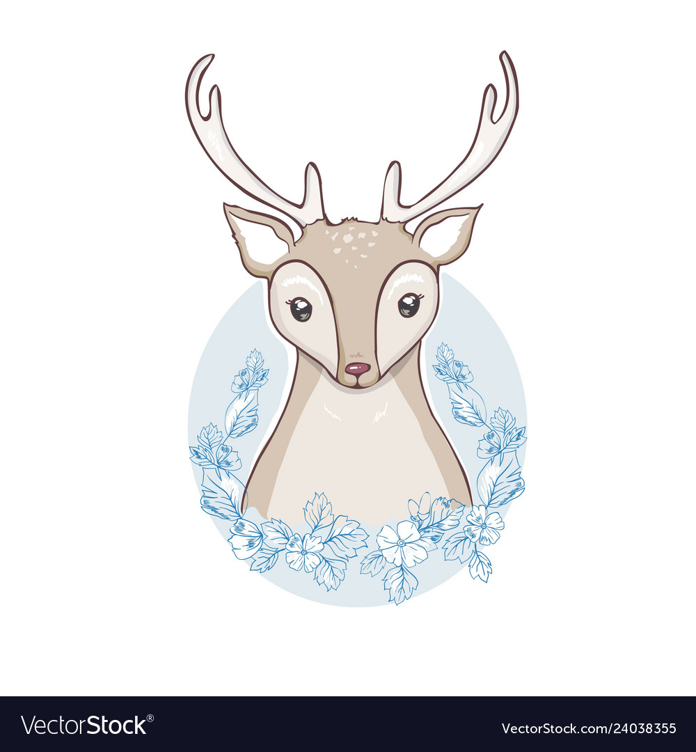 Deer cartoon designcute bambi animal merry Vector Image Deer cartoon designcute bambi animal merry Vector Image