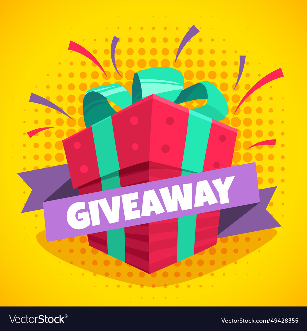 Giveaway card winner in shopping lottery Vector Image