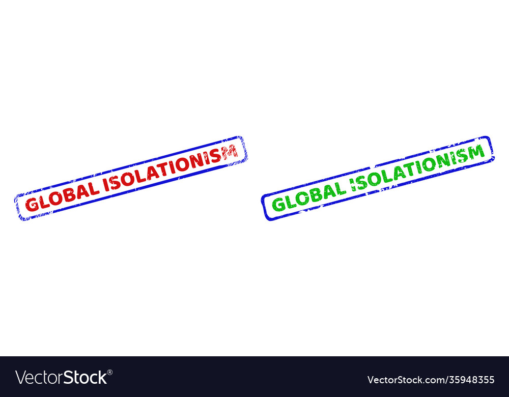 Global isolationism bicolor rough rectangular