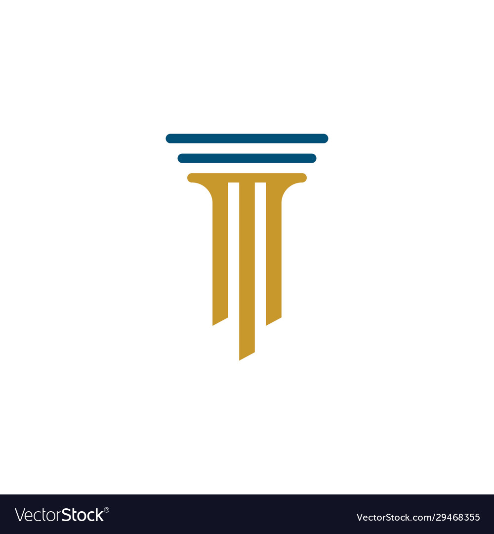 Pillar logo template icon Royalty Free Vector Image