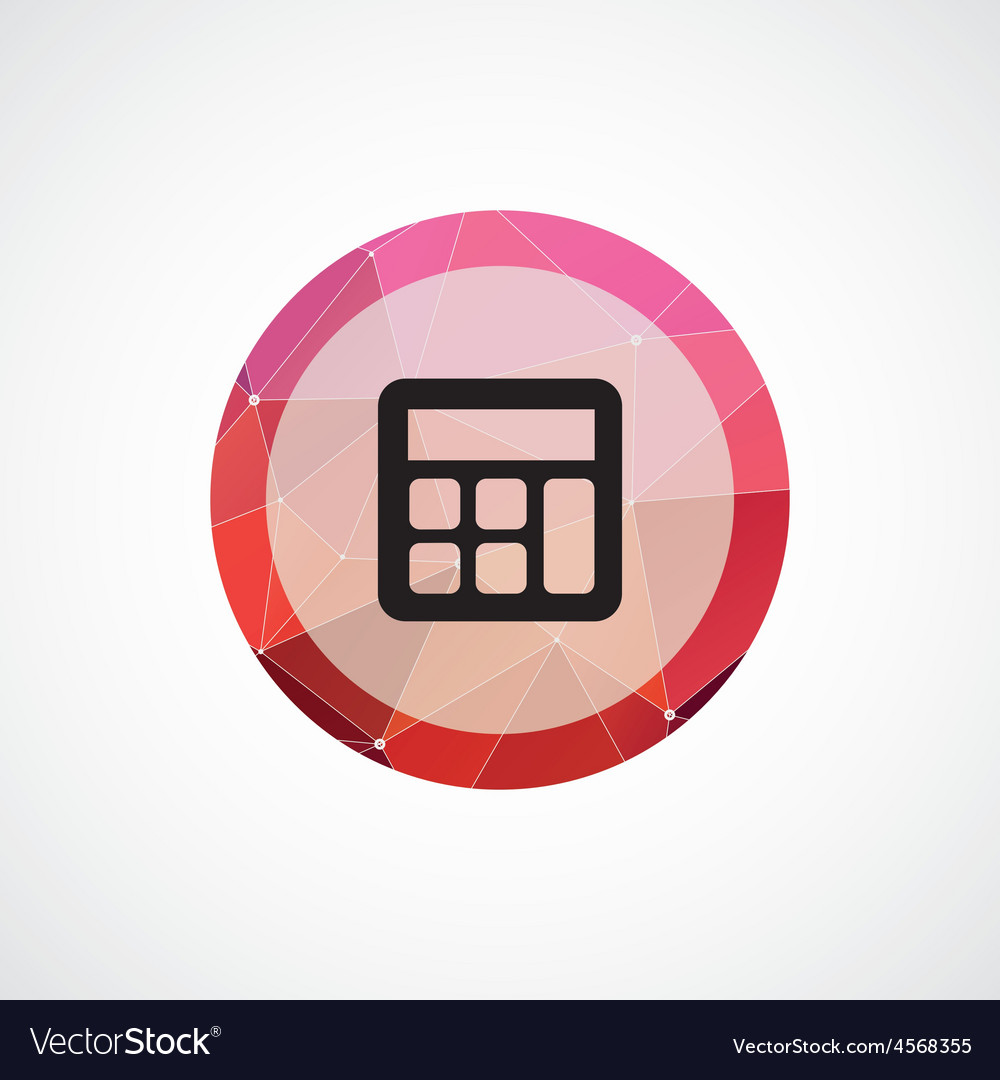 Pink Calculator Icon with Triangle Background