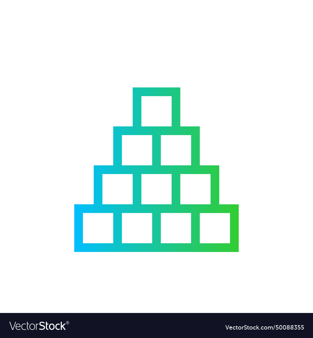 Quantity key performance indicator icon with blue Vector Image Quantity key performance indicator icon with blue