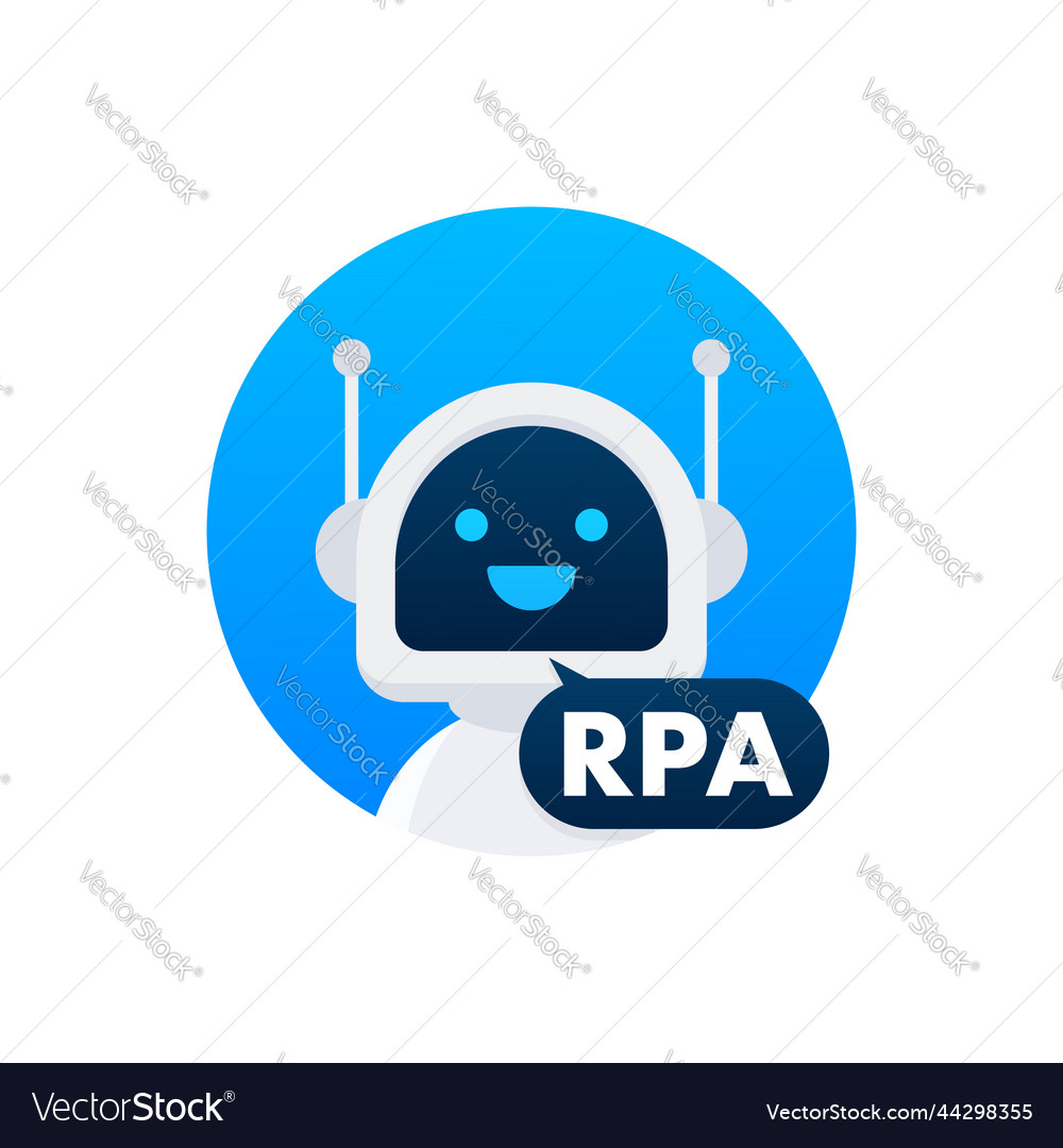 Rpa robotic process automation artificial vector image Rpa robotic process automation artificial
