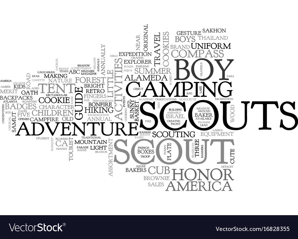 Scout word cloud concept Royalty Free Vector Image