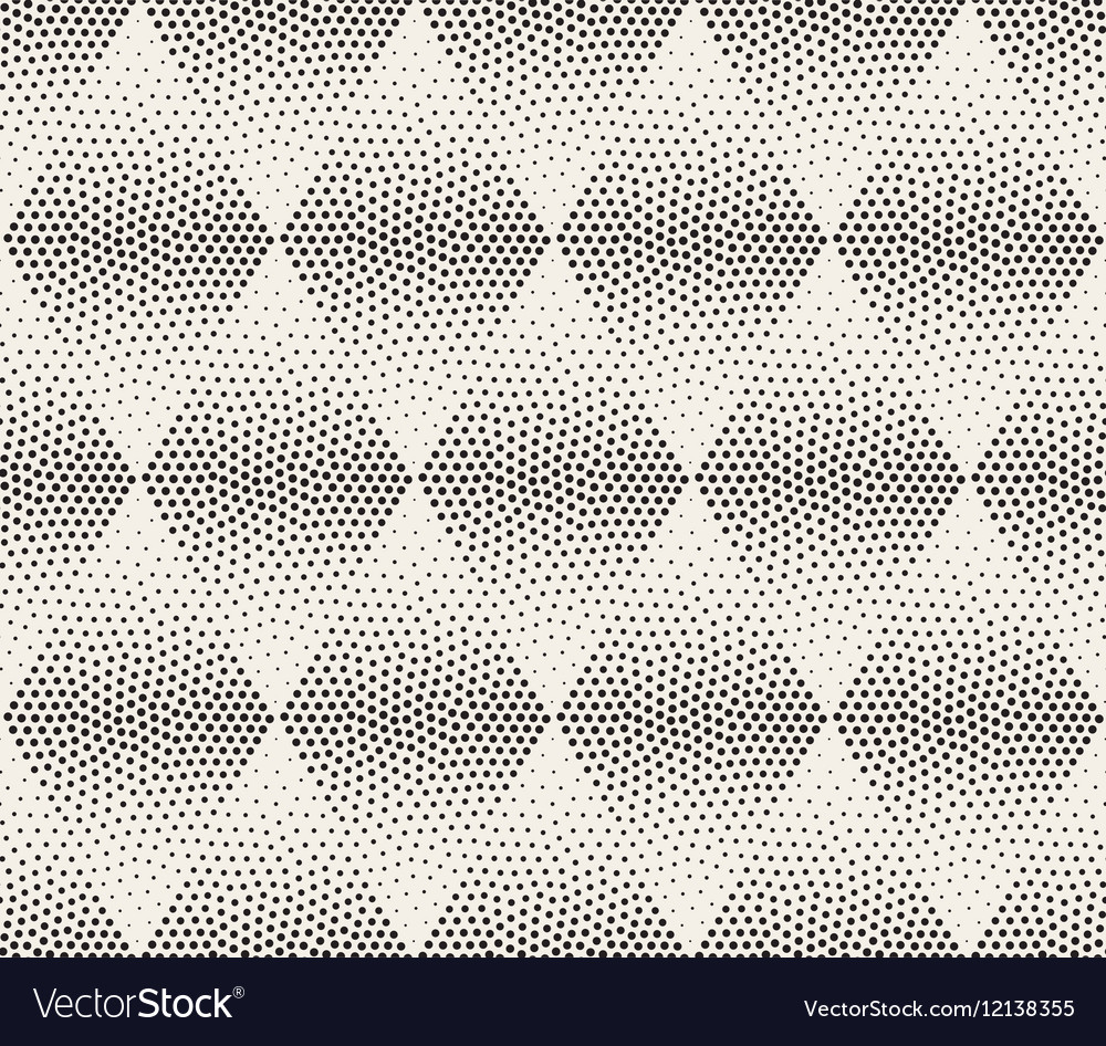 Seamless black and white stippling halftone Vector Image