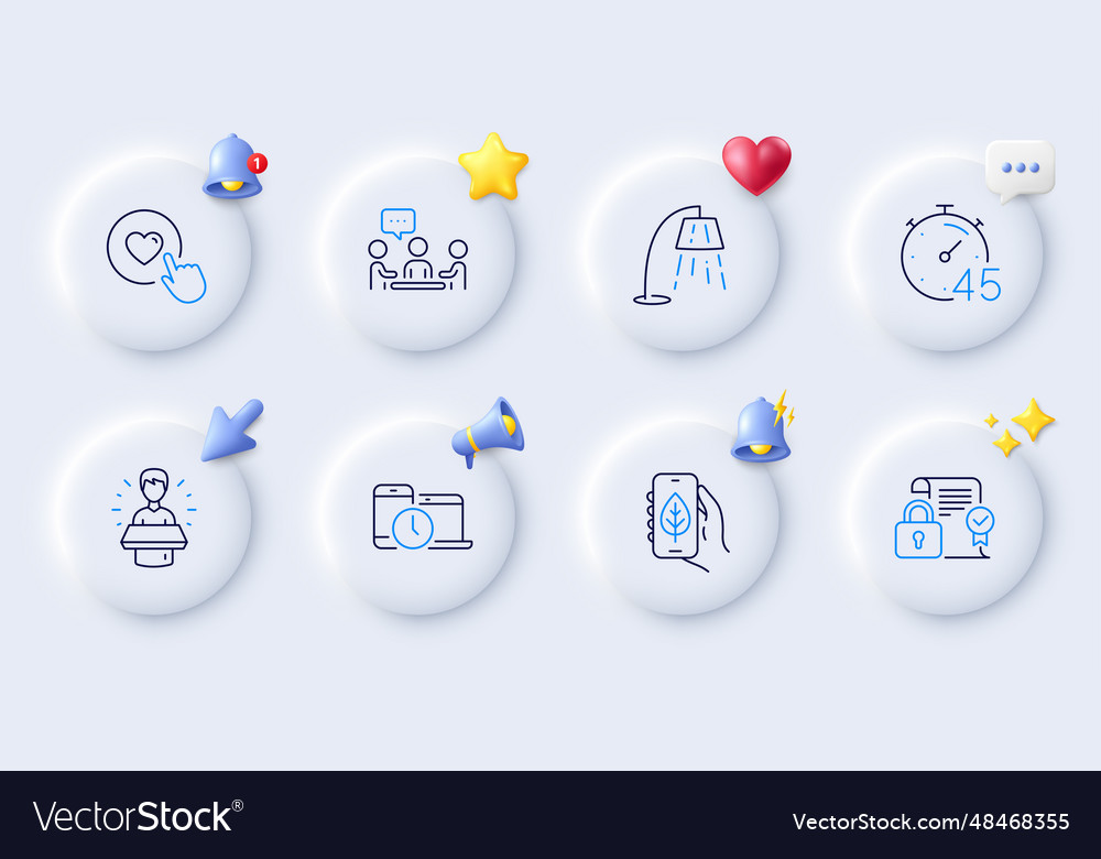 Security contract like button and ecology app Vector Image Security contract like button and ecology app