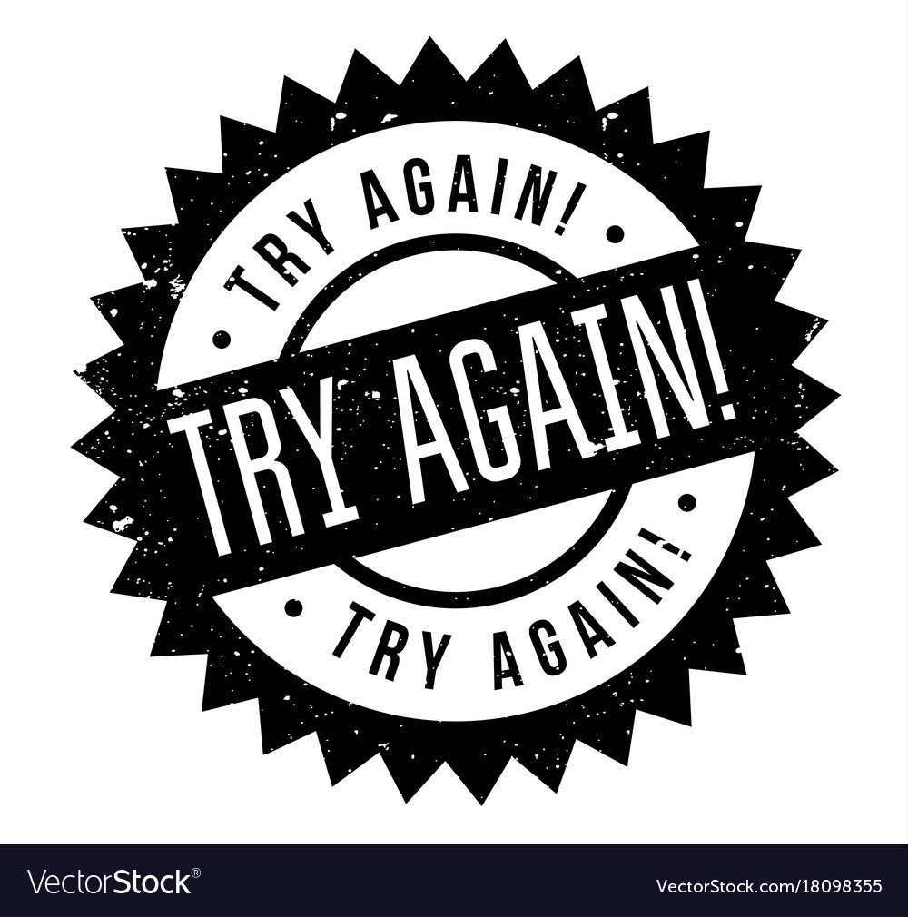 Try again rubber stamp Royalty Free Vector Image