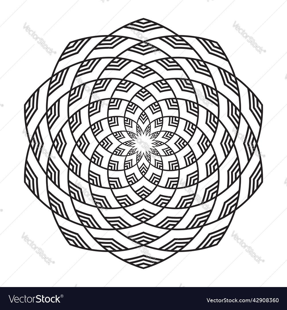 Abstract decorative circle pattern round design