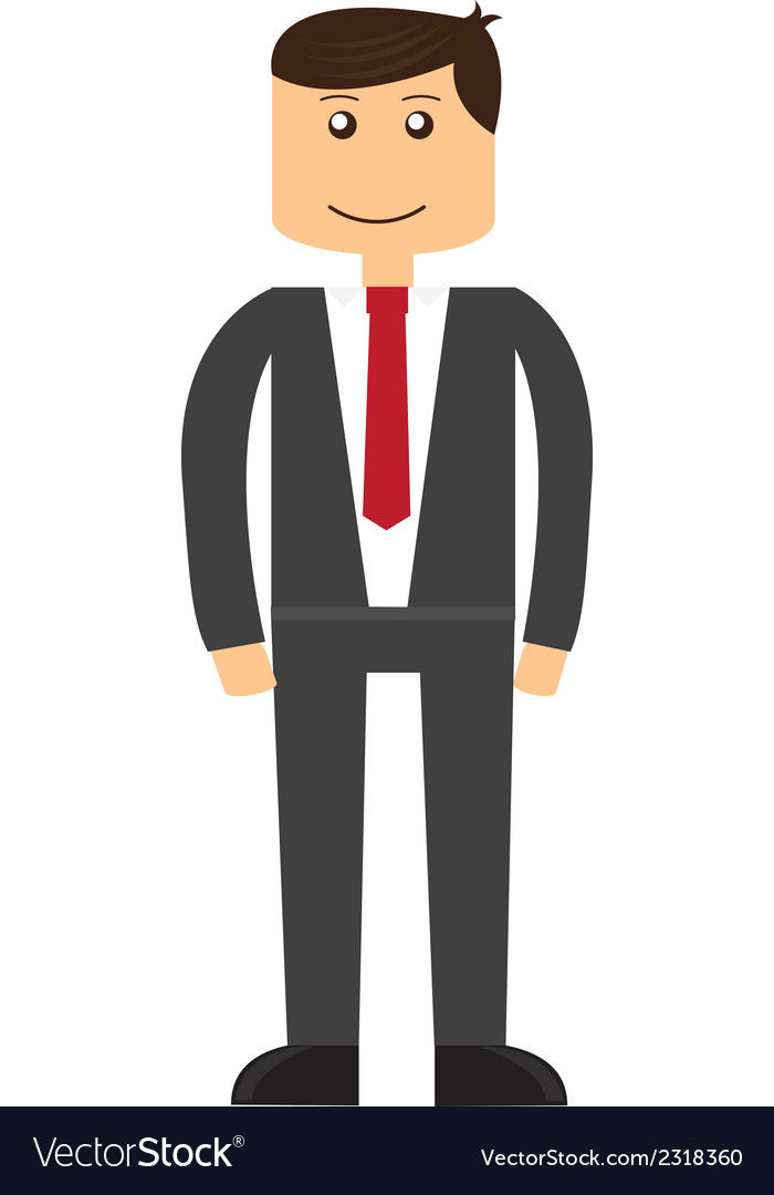 Businessman cartoon with tie isolated over white