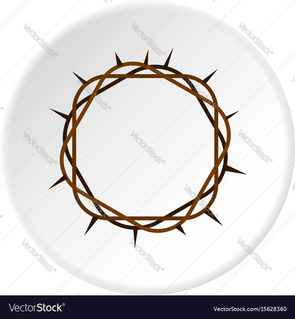 Crown of thorns icon circle Royalty Free Vector Image