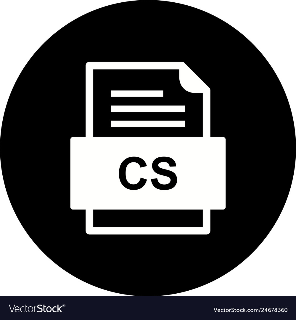 Cs file document icon Royalty Free Vector Image