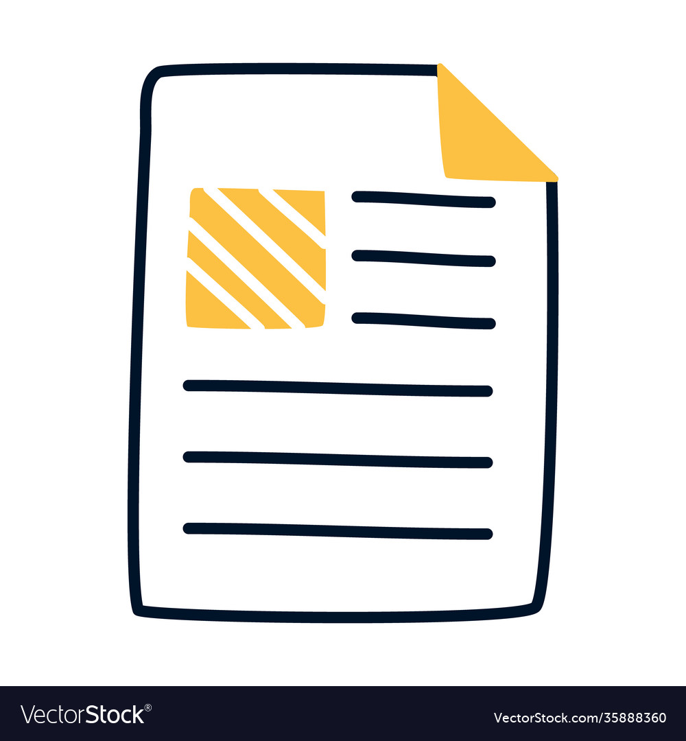 Document page icon half line color style