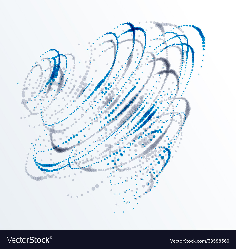 Dotted particle whirl flowing abstract background