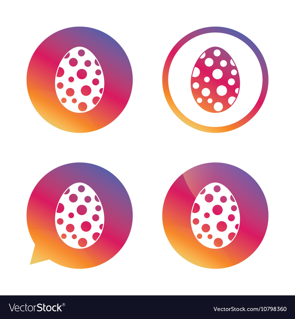 Easter egg sign icon tradition symbol Royalty Free Vector