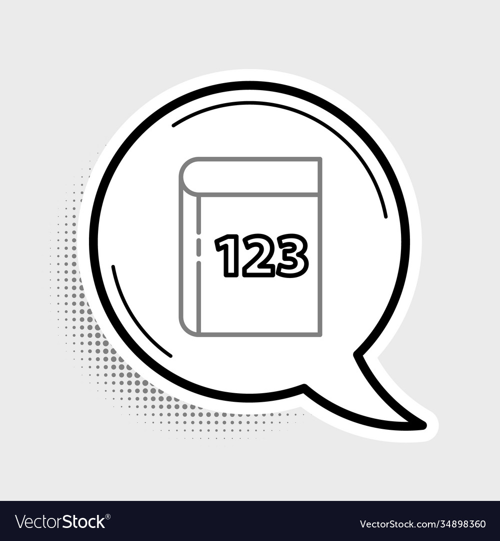 Line book with word mathematics icon isolated vector image Line book with word mathematics icon isolated