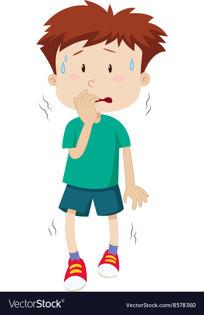 Download Little boy with scared face Royalty Free Vector Image